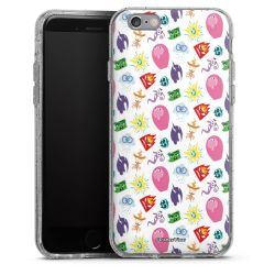 Silikon Glitter Case transparent-silber