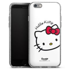 Silikon Glitter Case transparent-silber