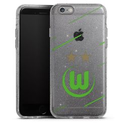 Silikon Glitter Case transparent-silber