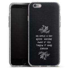 Silikon Glitter Case transparent-silber