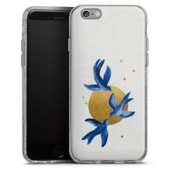 Silikon Glitter Case transparent-silber