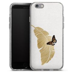 Silikon Glitter Case transparent-silber