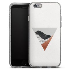 Silikon Glitter Case transparent-silber