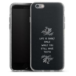 Silikon Glitter Case transparent-silber