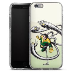 Silikon Glitter Case transparent-silber