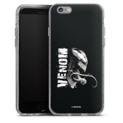 Silikon Glitter Case transparent-silber