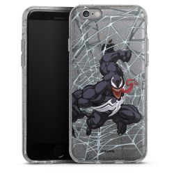 Silikon Glitter Case transparent-silber