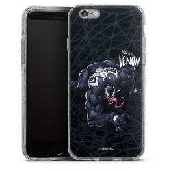 Silikon Glitter Case transparent-silber