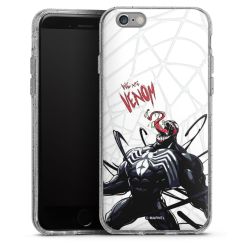 Silikon Glitter Case transparent-silber