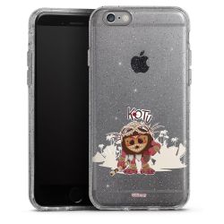 Silikon Glitter Case transparent-silber