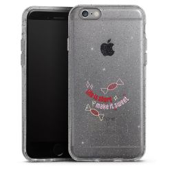 Silicone Glitter Case silver glitter