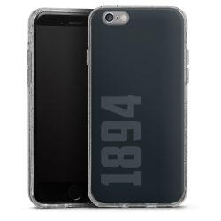 Silikon Glitter Case transparent-silber