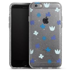 Silicone Glitter Case silver glitter