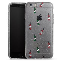 Silicone Glitter Case silver glitter