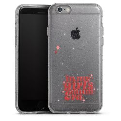 Silikon Glitter Case transparent-silber