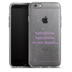 Silicone Glitter Case silver glitter