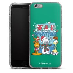 Silikon Glitter Case transparent-silber