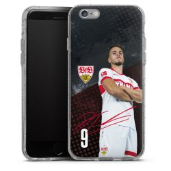 Silikon Glitter Case transparent-silber