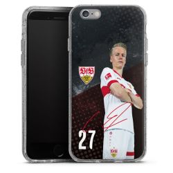 Silikon Glitter Case transparent-silber