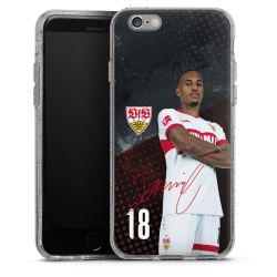 Silikon Glitter Case transparent-silber