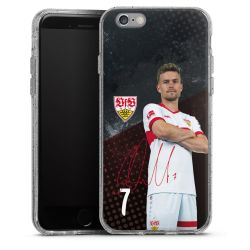 Silikon Glitter Case transparent-silber