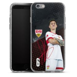 Silikon Glitter Case transparent-silber