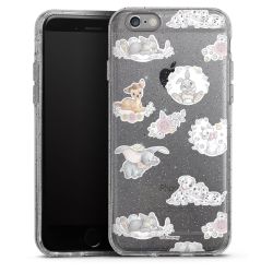 Silikon Glitter Case transparent-silber