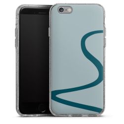 Silikon Glitter Case transparent-silber