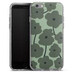 Silikon Glitter Case transparent-silber