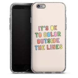 Silikon Glitter Case transparent-silber