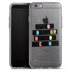 Silikon Glitter Case transparent-silber