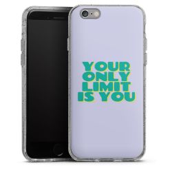 Silikon Glitter Case transparent-silber