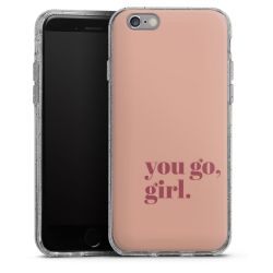 Silikon Glitter Case transparent-silber