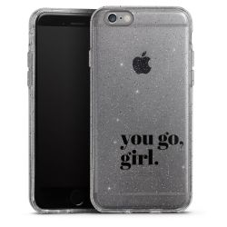 Silikon Glitter Case transparent-silber