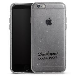 Silikon Glitter Case transparent-silber