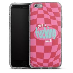 Silikon Glitter Case transparent-silber