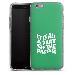 Silikon Glitter Case transparent-silber