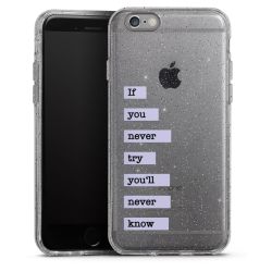 Silikon Glitter Case transparent-silber