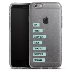Silikon Glitter Case transparent-silber