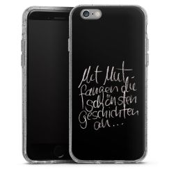 Silikon Glitter Case transparent-silber