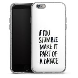 Silikon Glitter Case transparent-silber