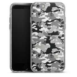 Silikon Glitter Case transparent-silber