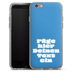 Silikon Glitter Case transparent-silber