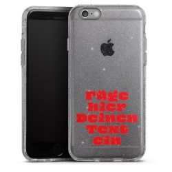 Silikon Glitter Case transparent-silber