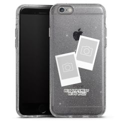 Silikon Glitter Case transparent-silber