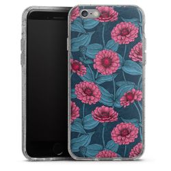 Silikon Glitter Case transparent-silber