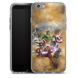 Silikon Glitter Case transparent-silber