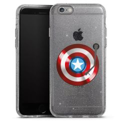 Silikon Glitter Case transparent-silber