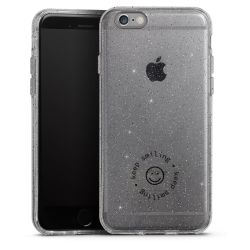 Silikon Glitter Case transparent-silber