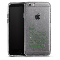 Silikon Glitter Case transparent-silber